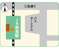 ＪＲ奈良案内所前 地図