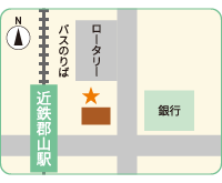 近鉄郡山駅ロータリー前 地図