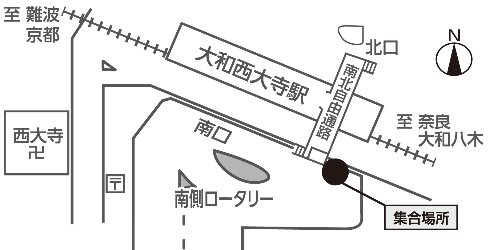 旅行のりば-大和西大寺駅南口ロータリー